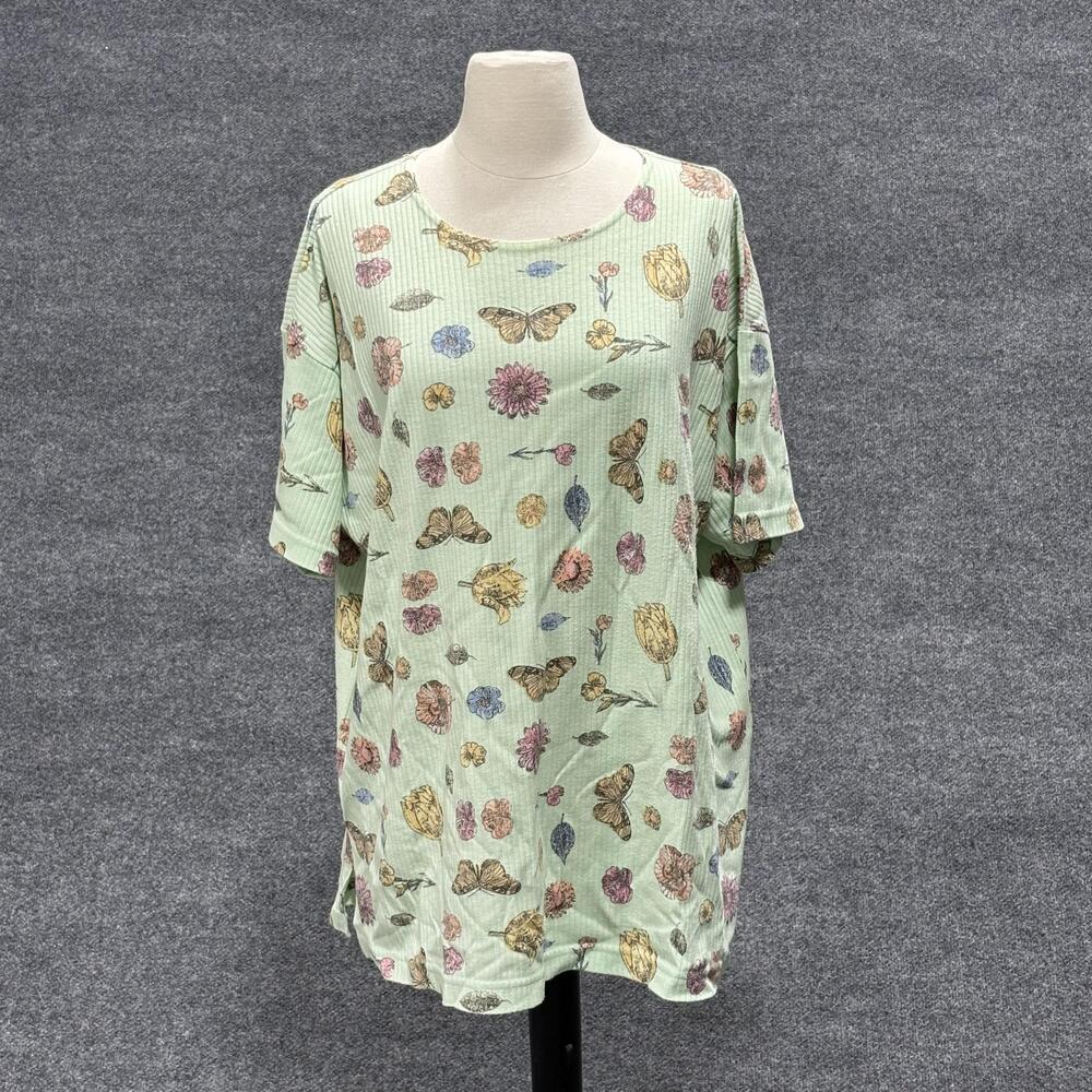 Vintage Company Collection Shirt Womens XL Floral Butterfly USA 90s
